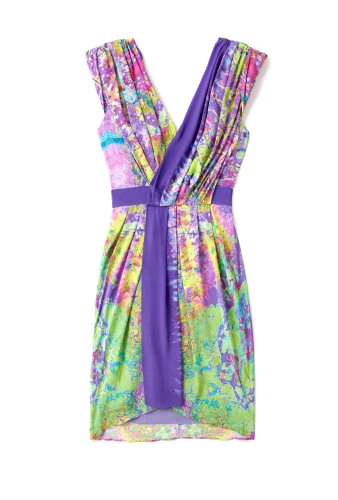 Stained Glass Garden Wrap Front Dress by Tibi