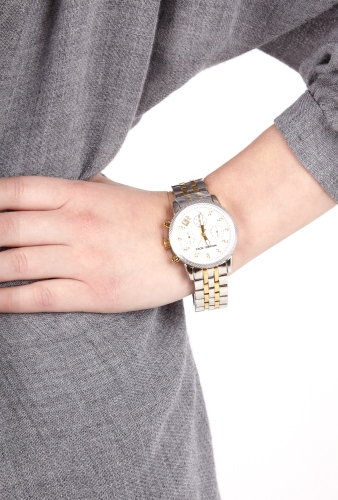 Steel and Gold Chronograph Watch by Michael Kors Watches