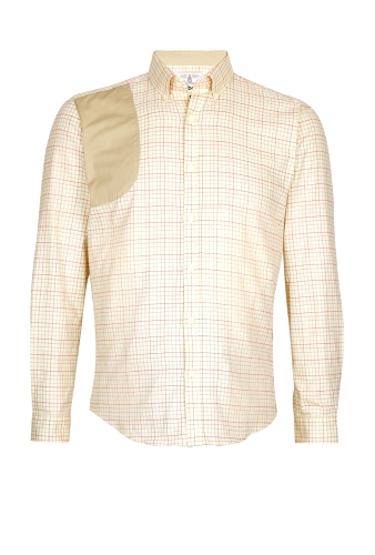 Stone Brushed Twill Patch Maxwell Shirt by Barbour