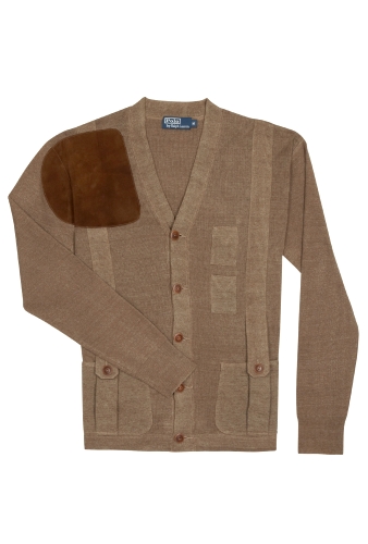Stone Linen Cotton Shooting Cardigan by Polo Ralph Lauren
