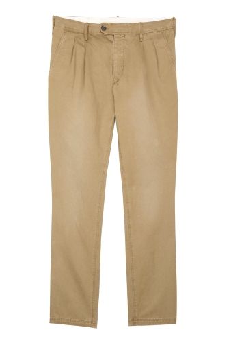 Stone Pleat Front Officer's Slim Chinos by Burberry
