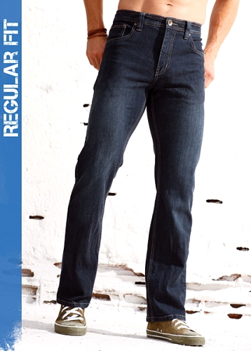 Stretchjeans Regular Fit Straight Leg, längd 32