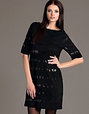 Stripe Sequin Dress