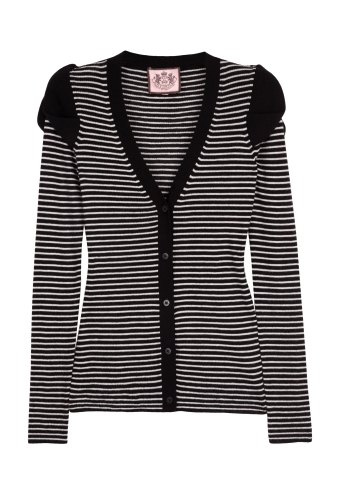 Striped Knot Shoulder Cardigan by Juicy Couture