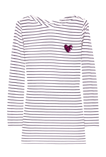 Stripey Sailor Sequinned Heart Tunic by Sonia by Sonia Rykie
