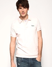 Superdry Double Black Label Classic Pique Polo Top