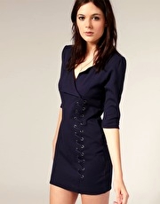 SuperTrash Eyelet Lace Up Dress