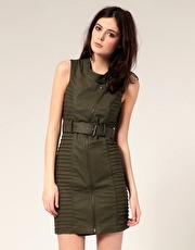 SuperTrash Zip Front Utility Detail Dress