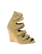 Surface To Air Buckle Liege Cork Wedge Sandal