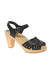 Swedish Hasbeens Braided Heeled Clog