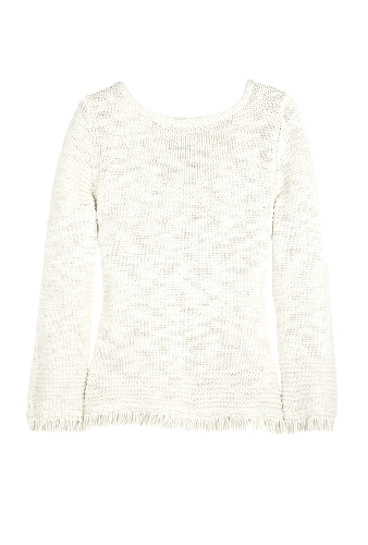 Sylvias Fringed Trim Sweater by By Malene Birger