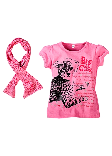 T-shirt + sjal (2-delat)