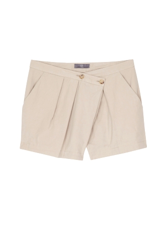 Tailored Asymmetric Fasten Shorts by McQ Alexander McQueen