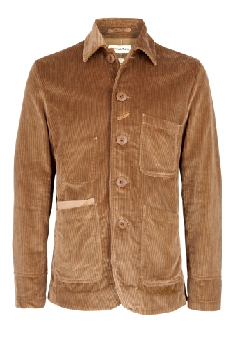 Tan Brisbane Moss Corduroy Baker's Jacket by Universal Works