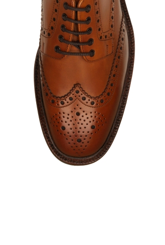 Tan Chester Brogued Country Shoes by Loake