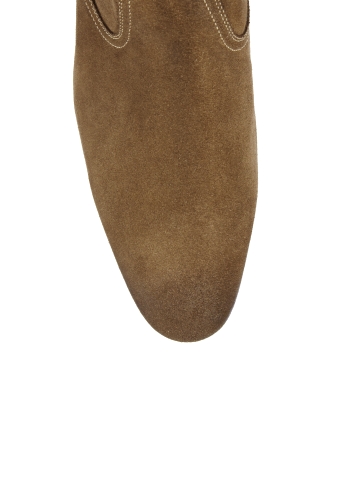 Taupe Dip Dyed Suede Timur Zip Boots by Paul Smith