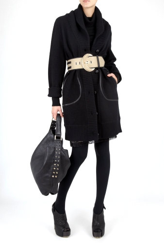 Taupe Diva Mesh Waspy Belt by DVF