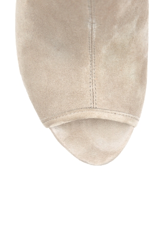 Taupe Suede Peeptoe Bootie by Belle Sigerson Morrison