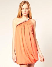 Ted Baker Asymmetric One Shoulder Dress With Beading