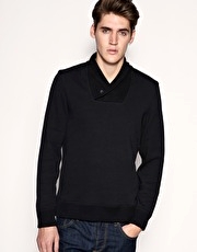 Ted Baker Long Sleeve Shawl Neck Top
