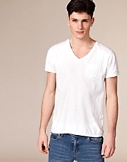 Tee With Deep V-Neck S/S