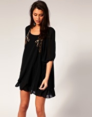 TFNC Dress With Beading And Layered Hem
