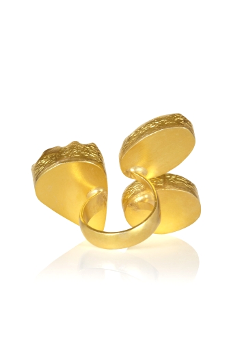 Topaz Triple Stone Signature Ring by Aamaya by Priyanka