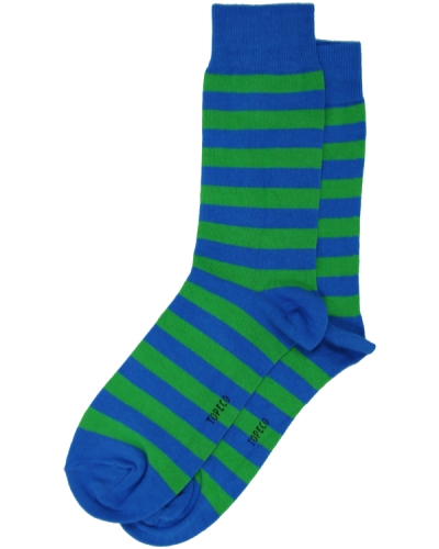 Topeco Block Stripe Socks Blue/Green