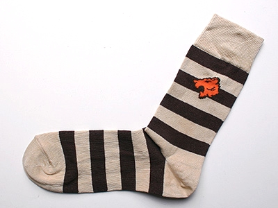 Topeco - Tiger Stripe Sock Beige