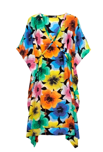 Tropical Flower Silk Kaftan by Love Moschino