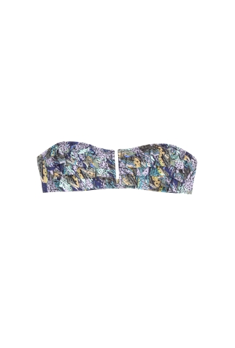 Tropical Rain Print Bandeau Bikini Top by DVF