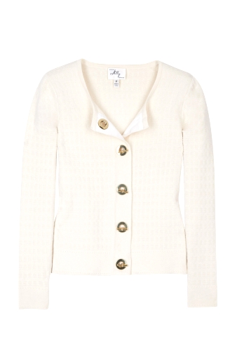 Tuck Stitch Toggle Cardigan by Milly