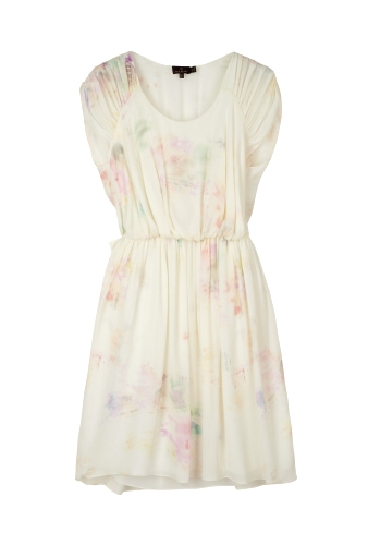 Tutti Fruiti Ink Blots Gathered Dress by Mulberry