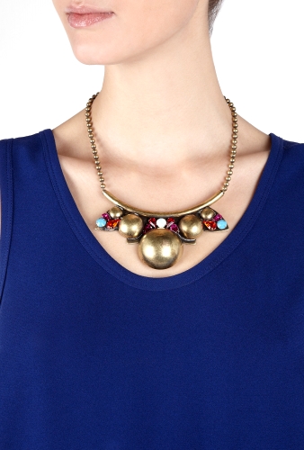 Venus Brass Dome Disc Necklace by Dannijo