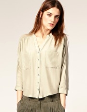 Vero Moda Very Gathered Back Silk Shirt