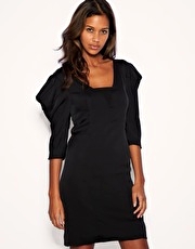 Vero Moda Very Ruched Shoulder Silk Mix Dress
