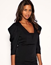 Vero Moda Very Ruched Silk Shoulder Top