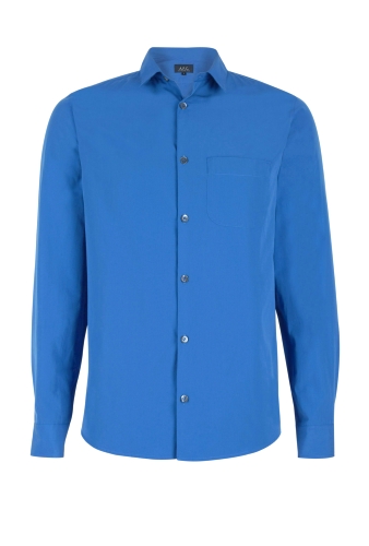 Vibrant Blue Poplin Slim Fit Shirt by APC