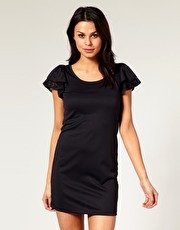Vila Ruffle Sleeve Jersey Dress