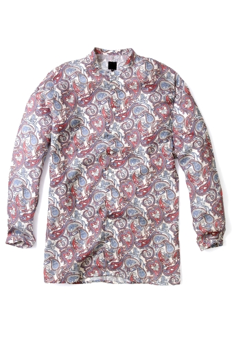 Vintage Paisley Linen Kaftan Shirt by Pretty Green