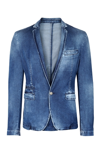 Vintage Wash Soft Denim Blazer by D&G