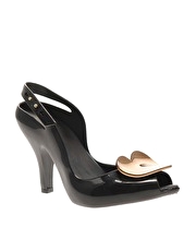 Vivienne Westwood Anglomania For Melissa Lady Dragon Heart Heeled Sandals - 2