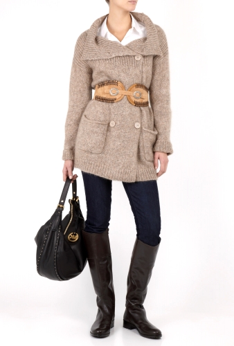 Waisted Double Buckle Suede Belt by Philosophy di Alberta Fe