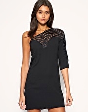 Warehouse Deco One Shoulder Dress