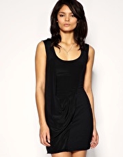 Warehouse Drape Front Bodycon Dress