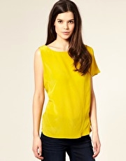 Warehouse Silk Asymmetric Shirt