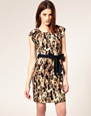 Warehouse Watercolour Print Dress