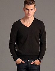 Washed Lambswool V-Neck