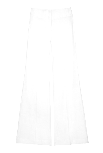 White Classic Linen Trousers by Farhi by Nicole Farhi