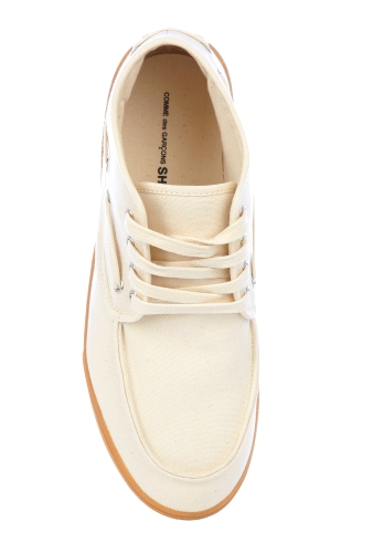 White Deck Detail Mid Tops by Comme des Garcons